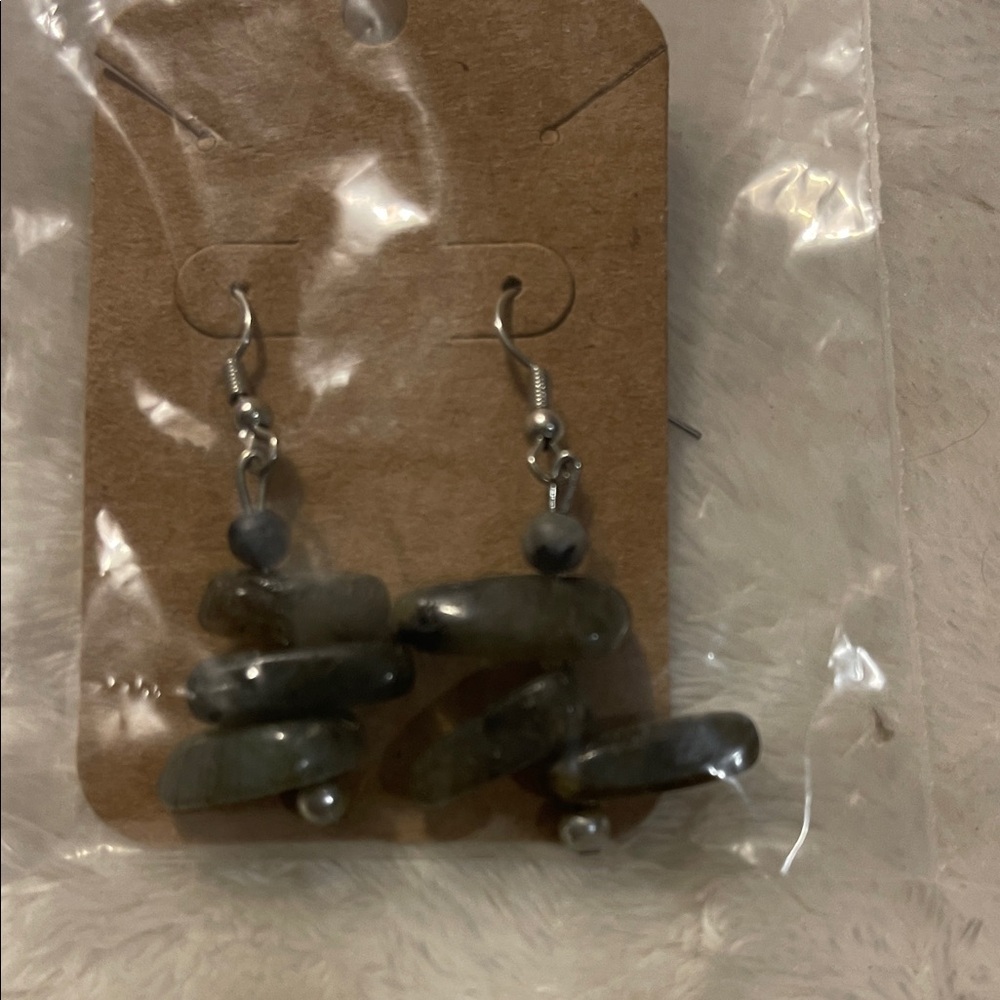 Elegant Silver and Gray Dangle Earrings